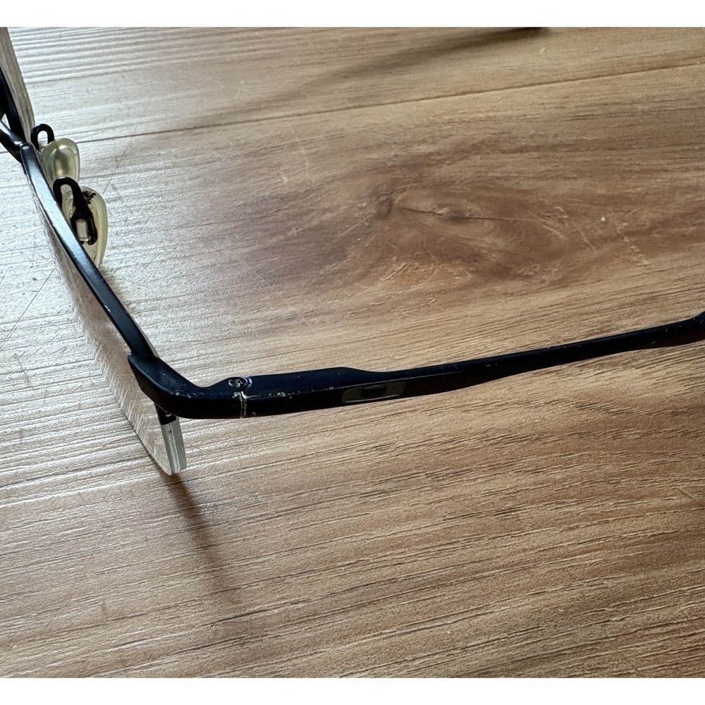 Oakley Mens Barrelhouse 0.5 Half Rim Rectangle Eyeglasses OX3174-0453 Matte Blue - Picture 2 of 7